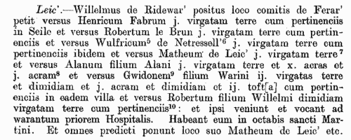 Curia Regis Rolls 
 (1196-1201)