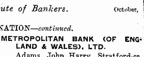 Banking students
 (1908)