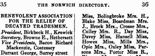 Norwich Register Office (Employment Agency) Proprietors
 (1842)