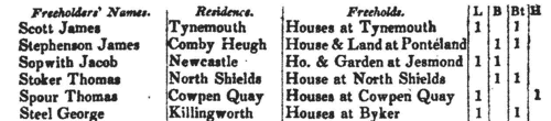 Freeholders voting in Tindale ward, Northumberland
 (1826)