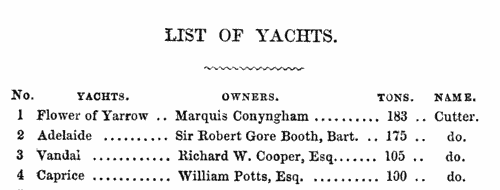Members of the Royal Cork Yacht Club
 (1845)