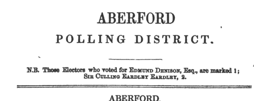 Electors for Badsworth
 (1848)