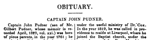 Baptist Obituaries and Death Notices
 (1837)