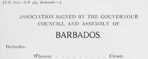 Assembly of Barbados
 (1696)