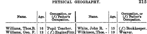 Science Schools and Classes: Elementary Examination: Class Lists
 (1869)