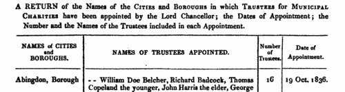 Trustees for the Municipal Charities of the Borough of Beccles
 (1838)