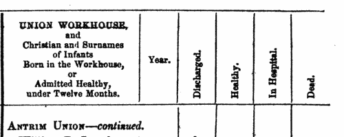 Infants in Clogher Workhouse: County Tyrone
 (1873)