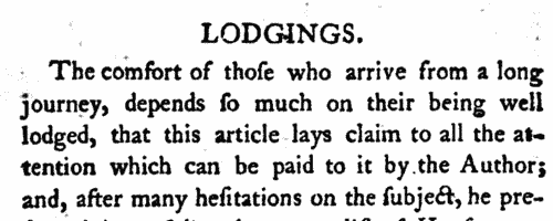Scarborough Lodging House Keepers
 (1797)