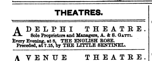Actors at the Lyceum Theatre, London (1891)