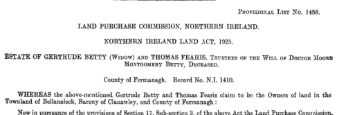 Owners and tenants of land in county Armagh (1930)