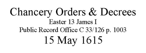 Chancery Orders and Decrees (1615)