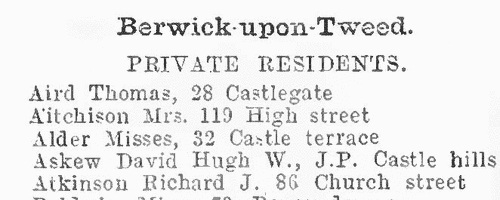 Residents of Tweedmouth (1921)
